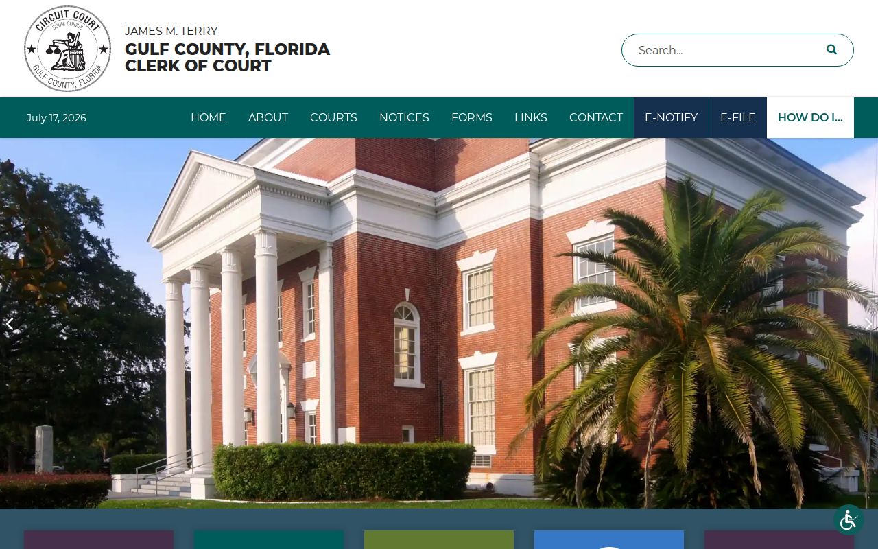 Gulf County criminal history Clerk office